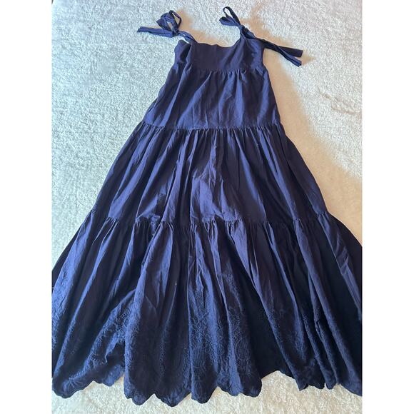 Jason Wu Dark Blue Layered Maxi Dress Size XS - Picture 2 of 9
